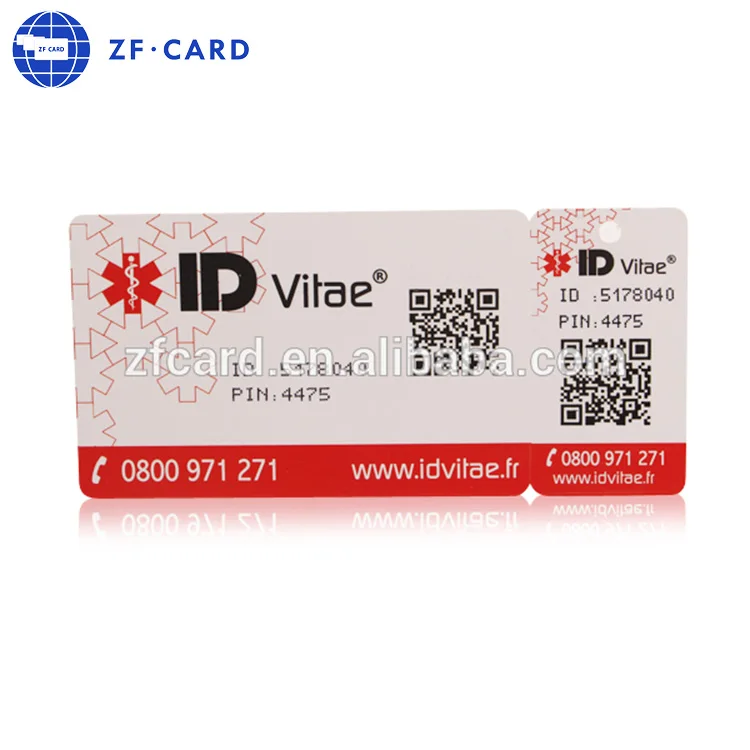 plastic combo membership loyalty card with qr code/barcode