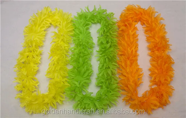 Wholesale Silk Flower Wreaths Hawaiian Necklace Leis