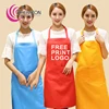Customize printed logo 100% Polyester fabric kitchen apron for restaurant waiter