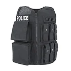 2018 Hot Sale Military Black Assault Army Police Equiment Tactical Vest for Combat, law enforcement