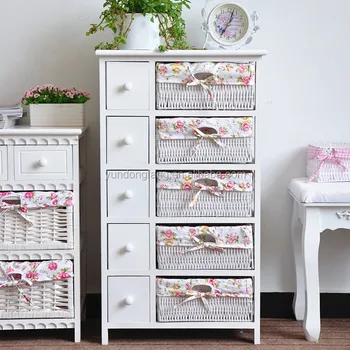 Solid Wood Furniture Storage Wooden Cabinet With Rattan Baskets And Drawers Buy Wood Cabinet With Many Drawers Vintage Wood Drawer Cabinet Outdoor Wood Storage Cabinets Product On Alibaba Com