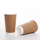 Customized printing black coffee paper cup with sleeve