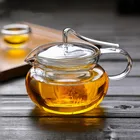 Coffee & Tea Sets personalized clear heat resistant flower pot ,glass tea pot