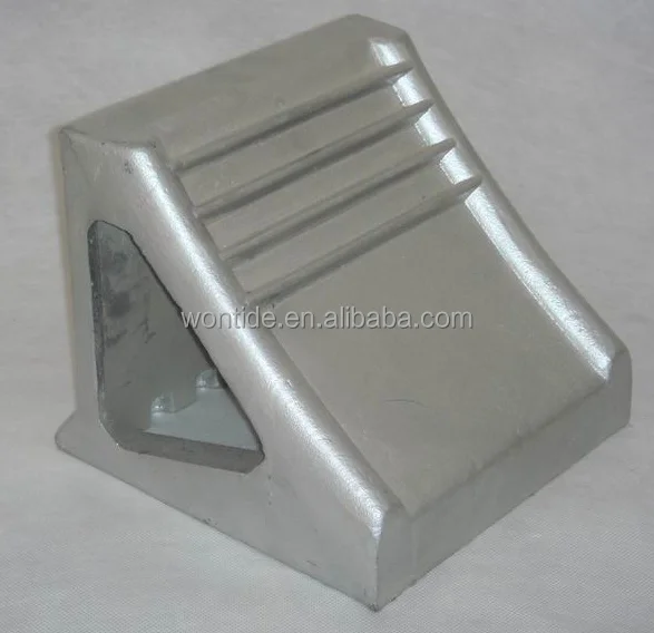 yelllow steel wheel chocks for trucks