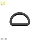 Bag hardware black nickle metal d ring garment metal ring buckle for wallet