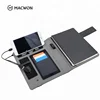 Custom Wireless Charging Business A4 A5 Leather Portfolio Folder With Powerbank And USB
