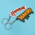 OEM Stylish Design Injection Customized Colorful Soft PVC Rubber Bags Keychains with 3D Embossed Letters Brand Logo