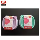 Plastic BPA free set of 4 food storage container meal prep microwave safe food containers with lids