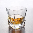 100% Lead Free European Style Hot Selling Old Fashion Square Whiskey Glasses Crystal Whiskey Wine Glass For Bar Hotel Party