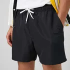 Custom 100%Polyester Drawstring Black Swimming Shorts Men Swimwear