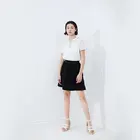 2019 new fashion cute doll collar white short-sleeve women's blouse & tops