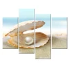 4 Panel Pearl in Shell Oil Painting Print on Canvas Giclee Artwork for Modern Living Room Home Wall Decoration