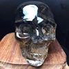 New Arrival Natural Clear Crystal Hand Carved Smoky Quartz Crystal Skull For Sale