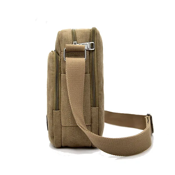 Online shopping man women crossbody sling bag canvas shoulder messenger bag with bottle holder