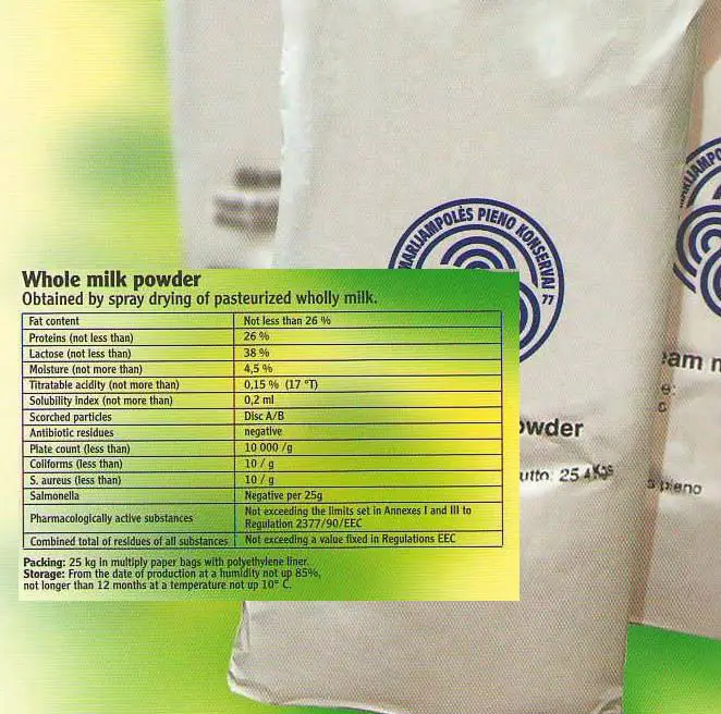 whole milk powder