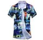 custom printed short sleeve mens designer hawaiian shirts