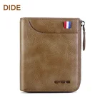 Leather teenager money clip credit card holder smart coin purse rfid wallet man