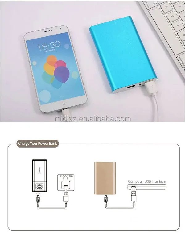2016 innovative product newest fashionable high capacity Aluminium portable power bank 16000mah made in China - ANKUX.COM