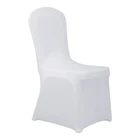 White Chair Covers Polyester Spandex Chair Cover for Wedding Party Dining Banquet Chair Decoration