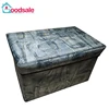 Bedroom bed foot stool foldable oxford cloth fabric storage ottoman stool with drawer