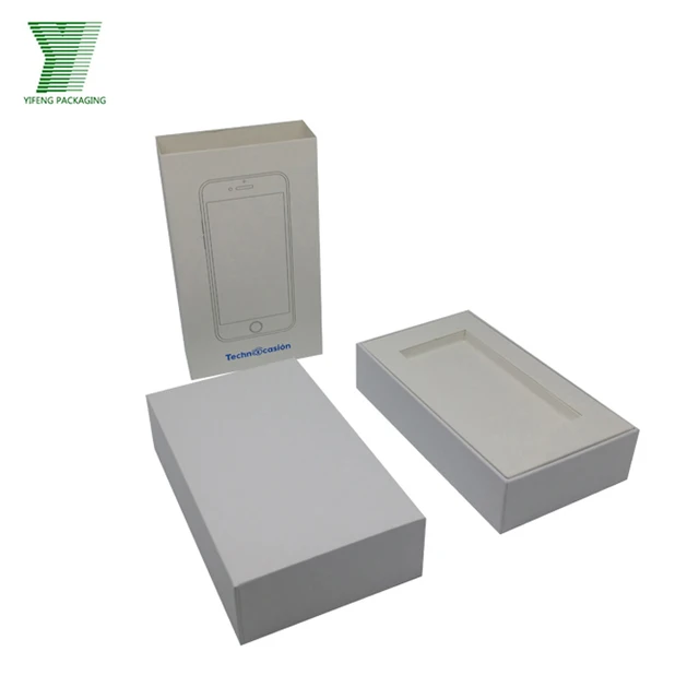 custom luxury rigid cardboard cell phone gift box packaging