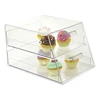 Custom Acrylic Two Drawer Pastry Case, Clear Acrylic Bread Cabinet, Perspex Cupcake Display Box