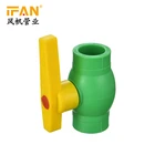 Plastic PPR ball valve with brass ball
