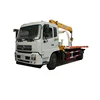 tianjin 4x4 RHD rollback wrecker towing truck fixed 3.5tons crane