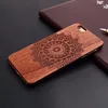 Multiple Design Engraving Rose Wooden Phone Case Wood Cell Phone Covers For iPhone 6