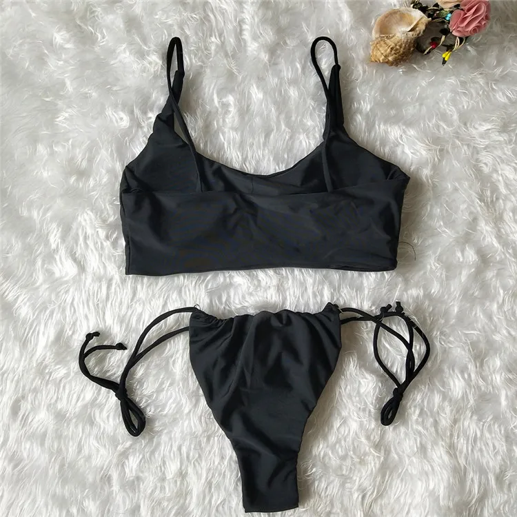 Solid Color Girl Swimwear Bikini Sexy Woman Swimwear 2019 Buy Women