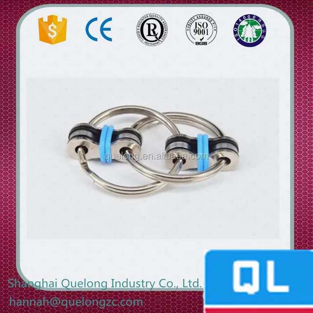ball bearing key ring fidget ring fidget toy spinner chain