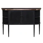 Classical Antique Vintage Furniture Hand Painted Black Side Cabinet