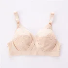 New Custom Women's Sexy Lace Soft Cup Double Layer Wireless Plus Size Cotton Bra