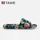 Summer beautiful lady slipper custom print slide sandals