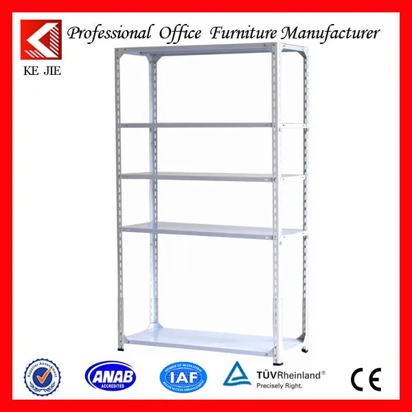 Metal cage with wheels slotted angle storage racks warehouse vertical cantilever shelf