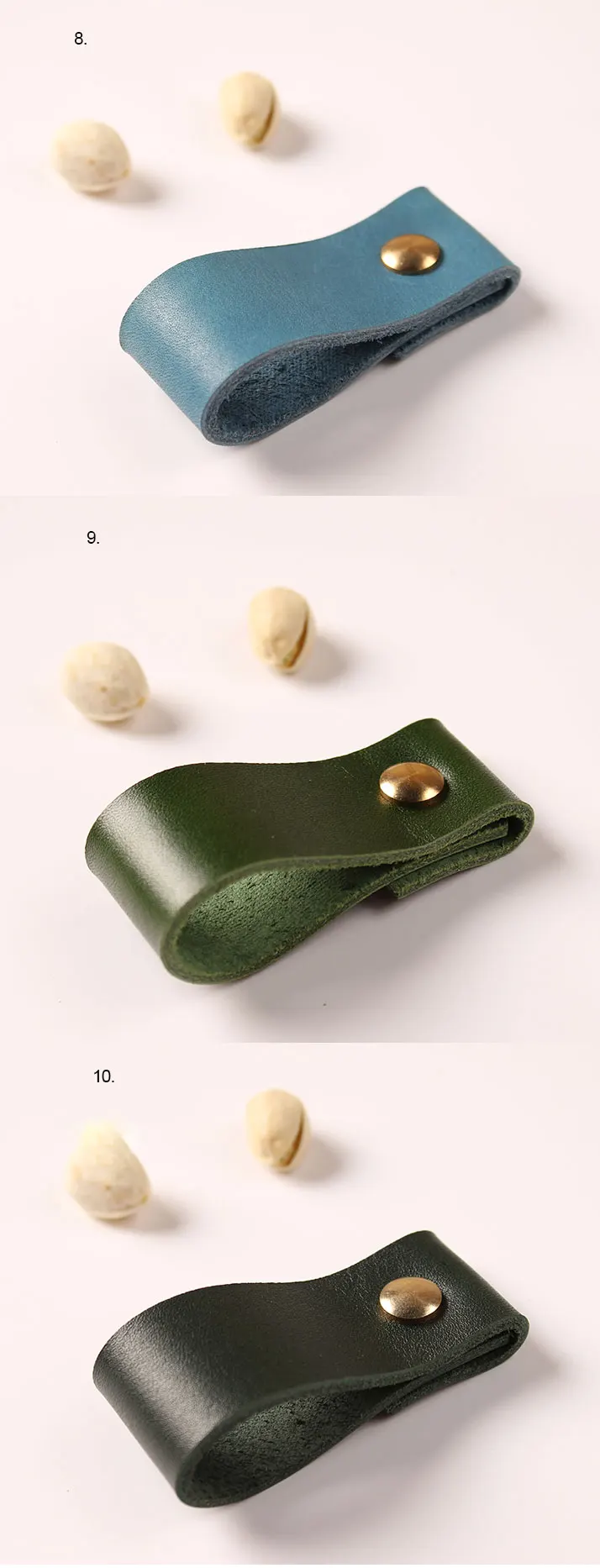 Cabinet Handle Soft PU Leather Dresser Drawer Door Knobs Pull Handle Furniture Hardware Dresser Knobs Furniture Knob   VT-01.141