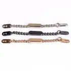 Fashionable Blank Metal Label with Metal Chain for Clothes