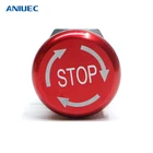 ANIUEC 19mm high strength stainless steel emergency stop push button switch