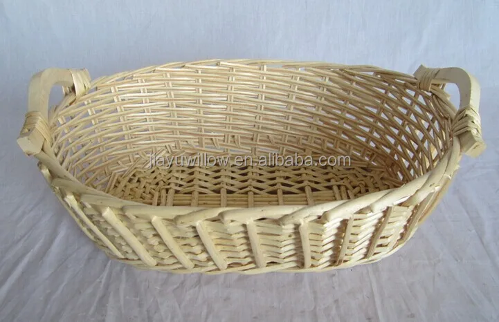 handmade oval wicker kitchen storage basket fruit vegetable