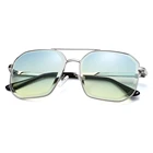 Metal oversized fashion square polarized sunglasses men