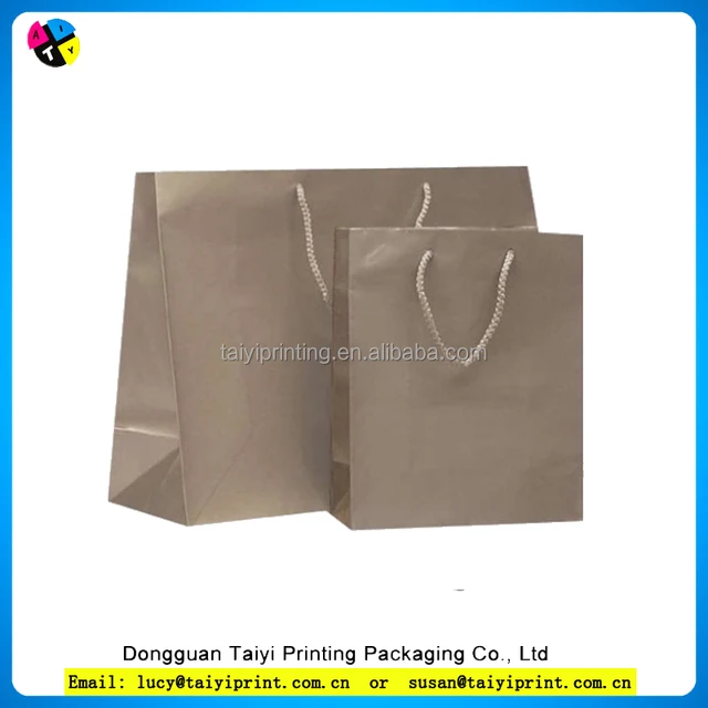 grey gift tint kraft wholesale luxury paper shopping bag