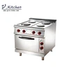 Malaysia standard service high quality heavy duty 14.2kw stainless steel 4 hot plate stove electric oven with hot plate