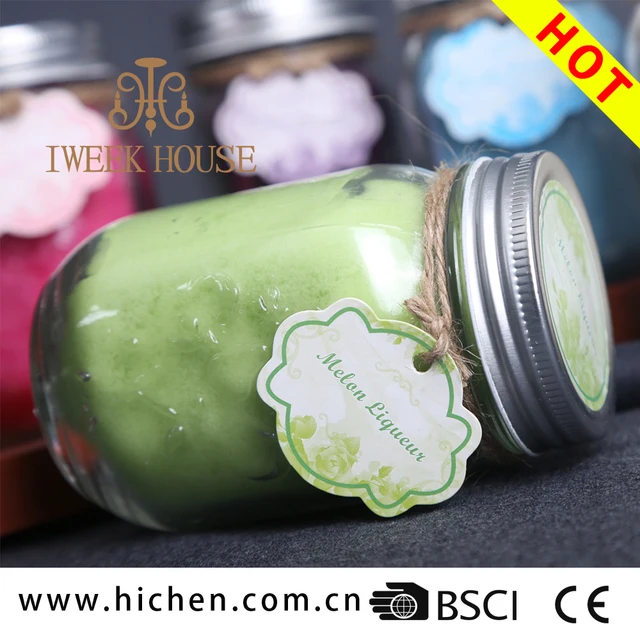 perfect apple green glass jar scented soy candles private label