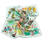 Graphic Customization 100% Digital Printing Silk Scarf Factory Custom Logo 100% Digital Printing Silk Scarf