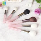 5 PCS lovely rose quartz Handle Crystal Cosmetic Brush set Makeup Kit Gift