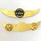 2018 hot wing badge/custom metal pilot wings pin badge/wing lapel pin badge