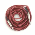 Durable DC6.35mm instrument spring Cable 1/4inch Mono guitar curly Cable coiled cable
