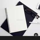 logo print kraft cover blank paper custom spiral notebook