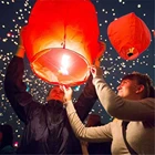 Boomwow handmade 3 inches chinese lantern paper sky lantern flying paper lantern for wedding party