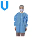 Disposable pp nonwoven lab coat with snap